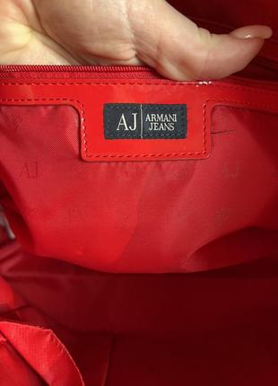 Лаковая сумка шоппер armani оригинал7 фото