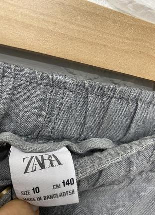 Льняные брюки от zara(140см)2 фото