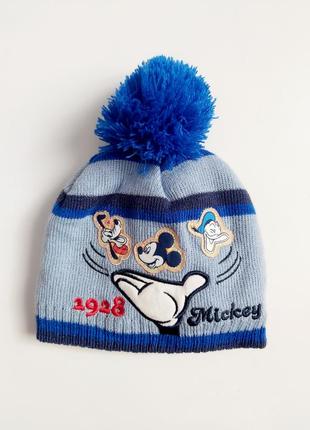 Шапка утепленная с помпоном детская disney p 48