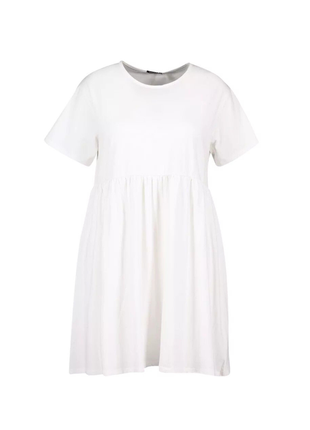 Біла сукня від boohoo, базова сукня,3 фото