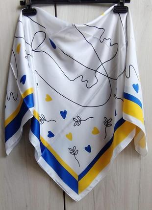 Патріотичні українські хустки, хустка прапор, сувенір, жовто блакитна хустка, платок1 фото
