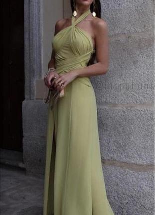 Zara роскошное вечернее платье сарафан макси2 фото