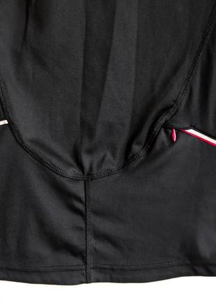 Футболка женская черная спортивная карманы светоотражатели длинный рукав вело джерси фитнес беговая6 фото