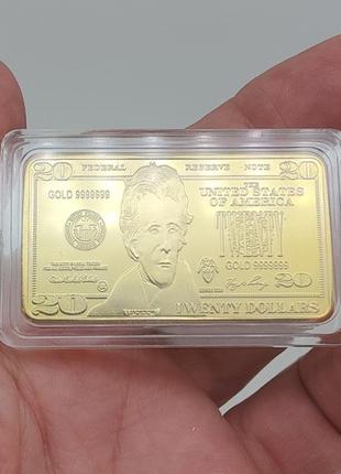 Сувенір "золоті 20 доларів" арт. 04045