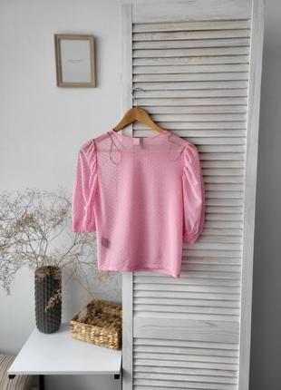 Рожева блуза в горошокк  divided3 фото