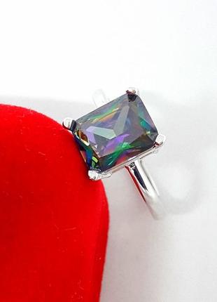 Кільце біла позолота, срібне колечко, 18 krgp