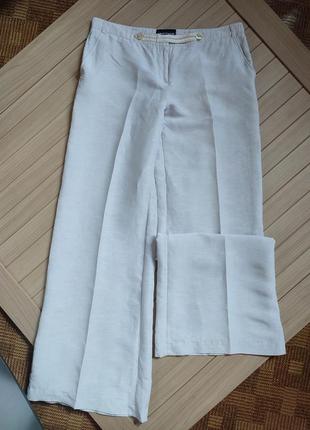 Лляні брюки палаццо льон + шовк від emporio armani ☕ наш 40-42рр1 фото