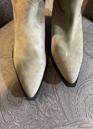 Нові шикарні високі замшеві чоботи козаки 39 р zara