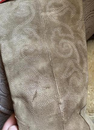 Нові шикарні високі замшеві чоботи козаки 39 р zara