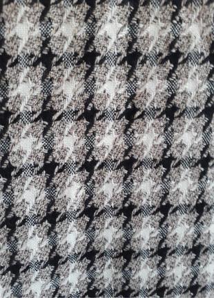 Шикарное стильное винтажное лёгкое твидовое пальто в гусиную лапку5 фото