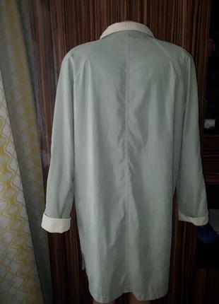 Красивый стильный винтажный плащ лёгкое пальто цвет мятный винтаж7 фото