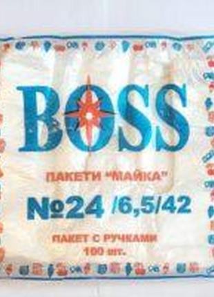 Поліетиленові пакети  boss 100 шт. (24*42 см)