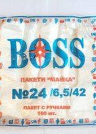 Полиэтиленовые пакеты boss 100 шт. (24*42 см)