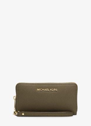 Женский кожаный клатч-кошелек michael kors1 фото