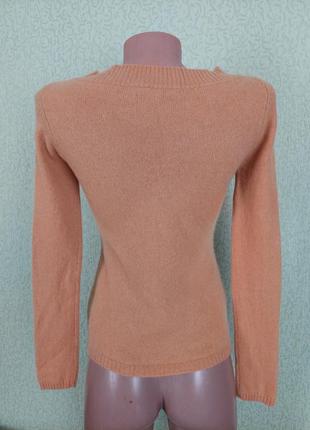 Кашемировый свитер пуловер бежевого цвета4 фото