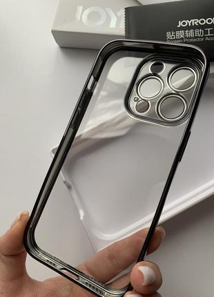 Силиконовый чехол joyroom для iphone 14 pro с защитным стеклом в комплекте5 фото