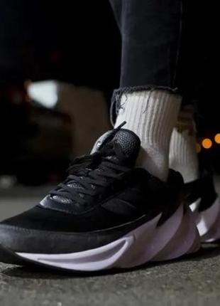 Мужские кроссовки черные adidas sharks кожа 41-45 размер f338534 фото