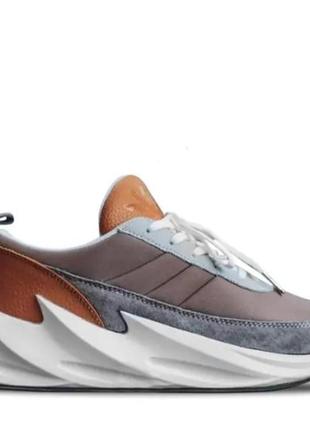Мужские кроссовки adidas sharks бежевые кожа 41-45 размер f338541 фото