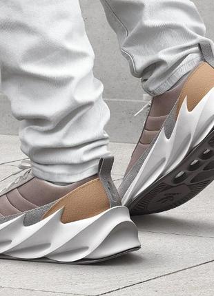Мужские кроссовки adidas sharks бежевые кожа 41-45 размер f338542 фото