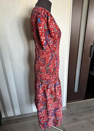 Платье жатка в цветок