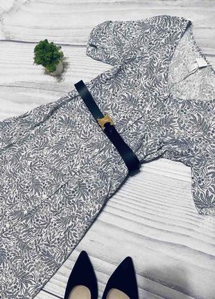 Платье миди цветы