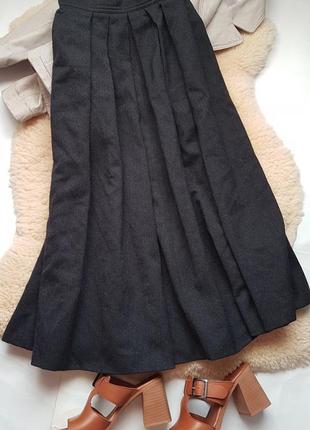 Шерстяная  юбка  
темно серая