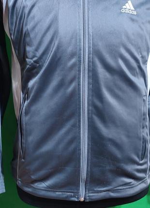 Мужская серая спортивная кофта adidas, размер s3 фото