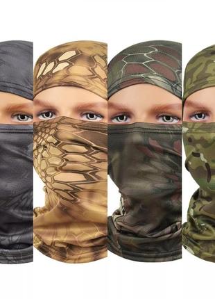 Балаклава маска камуфляжная (войсковая, тактическая, мультикам, мафия, ниндзя,...