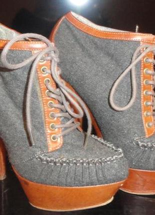 Осенние ботильоны (ботинки) на каблуке asos1 фото