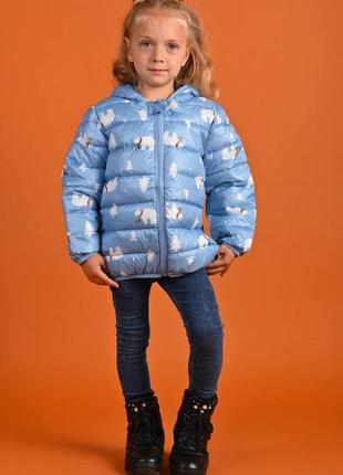 Детская курточка с ушками демисезонная на девочку.1 фото