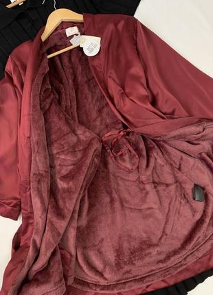 Новый сатиновый эксклюзивный халат на флисе4 фото