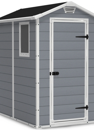 Садовый домик keter manor 4×6 серый 5