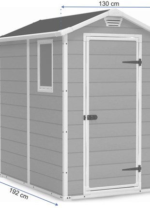 Садовый домик keter manor 4×6 серый 9