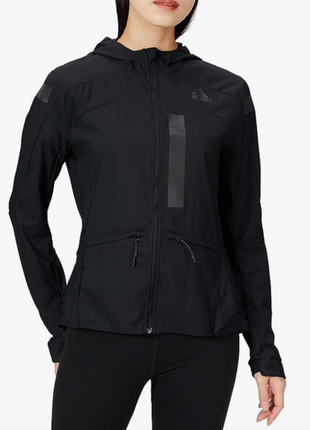 Жіноча спортивна вітрівка adidas marathon jacket black (gn2726)1 фото