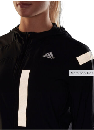 Женская спортивная ветровка adidas marathon jacket black (gn2726)4 фото