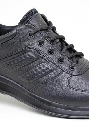 Мужские кожаные кроссовки clubshoes 215н черные