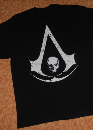 Футболка assassin's creed black flag/череп/кредо асасина 4: чорний прапор