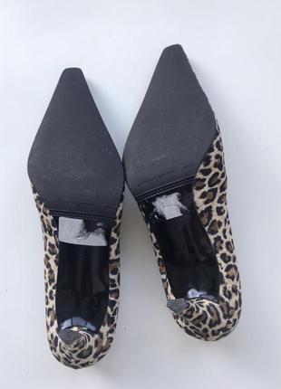Кожаные туфли в леопардовый принт германия кожа шкіряні туфлі лодочки6 фото
