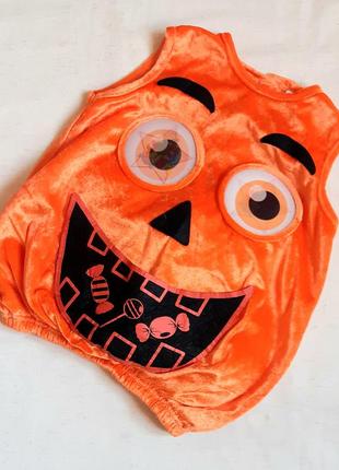 Тыковка morrisons унисекс объемный велюровый карнавальный костюм halloween на 3-4 года2 фото