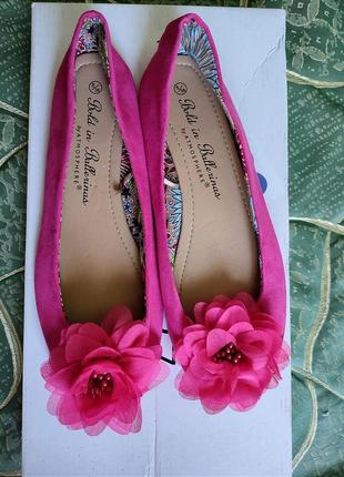 Балетки. 38 размер. туфли на низком. туфлы. розовые балетки.