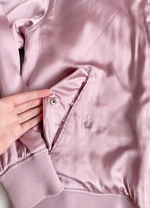 Бомбер, куртка, розовый, удлиненный, h&m10 фото