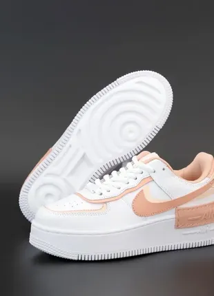 Женские air force 1 shadow white pink