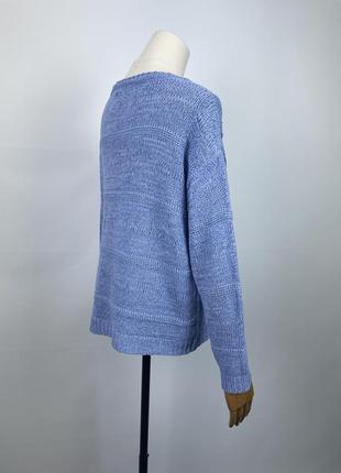 Васильковый свитер из лент💙4 фото