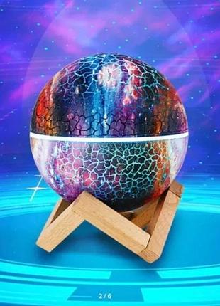 Лампа ночник на подставке звездное небо-планета k880