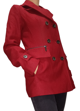 Michael kors пальто двубортне червоний колір