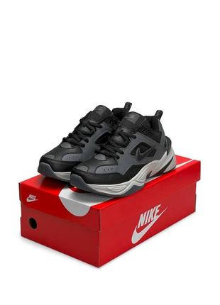 Чоловічі кросівки nike m2k tekno fleece dark grey black#найк