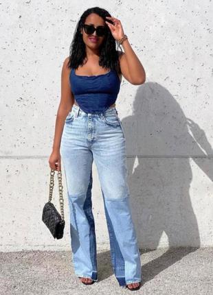 Джинси zara patchwork 6