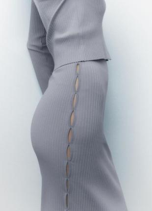Длинная юбка в рубчик zara, коллекция 2023 года, размер m2 фото