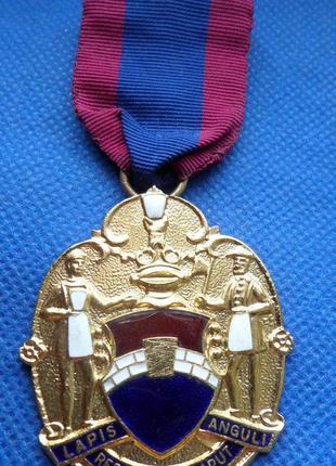 Медаль масонська латунь, ємаль no0031 фото