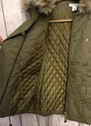 Куртка с капюшоном парка хаки как новая р s h&amp;m5 фото